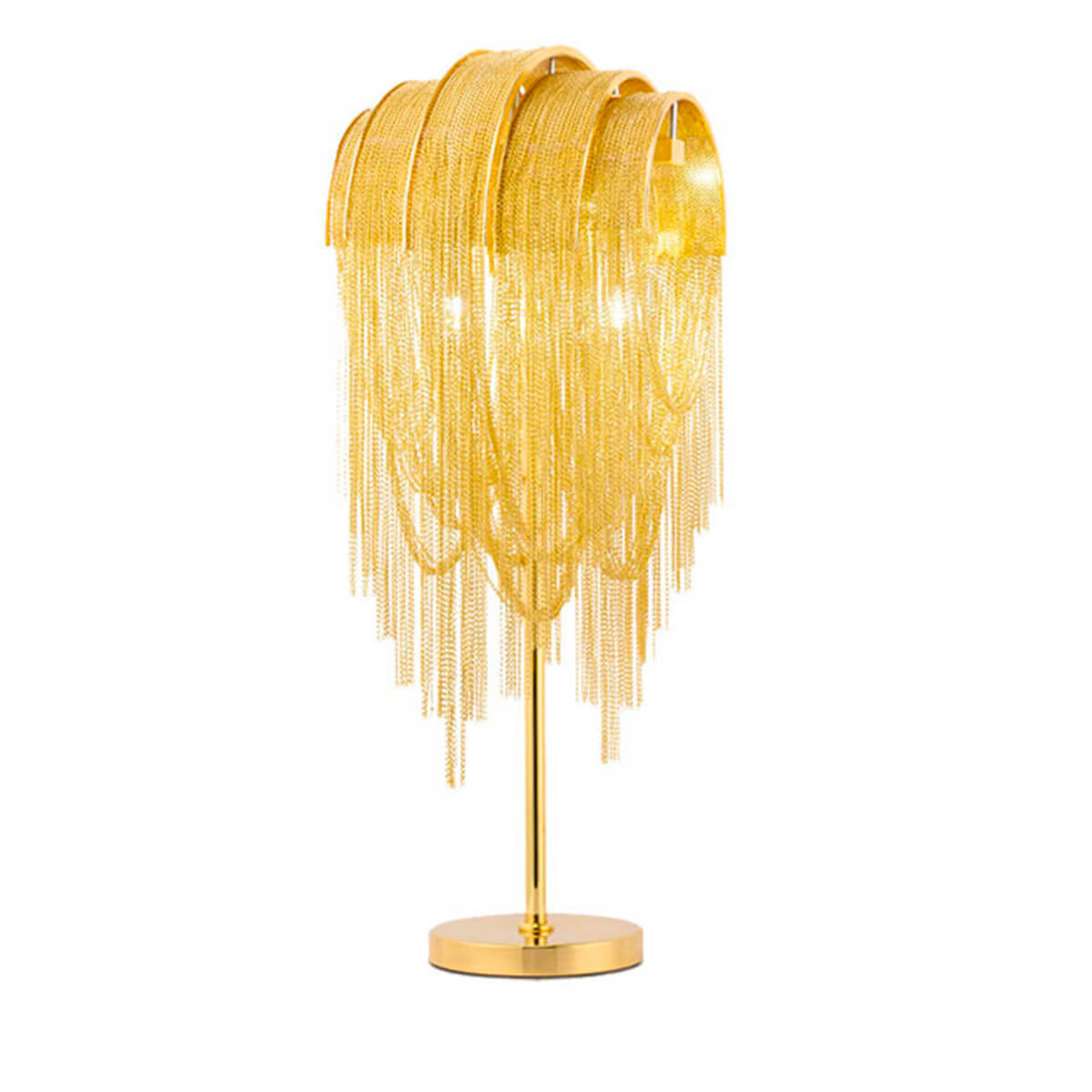 Celia | Bedroom Tassel Aluminum Chain Table Lamp