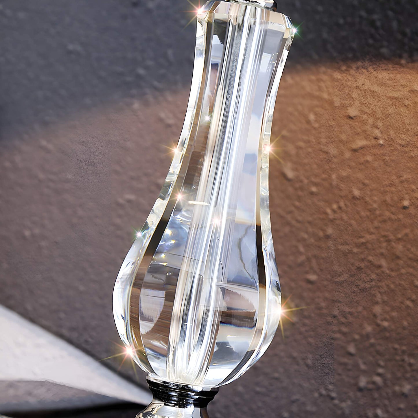 Cici | Crystal Table Lamp with Blue Lampshade