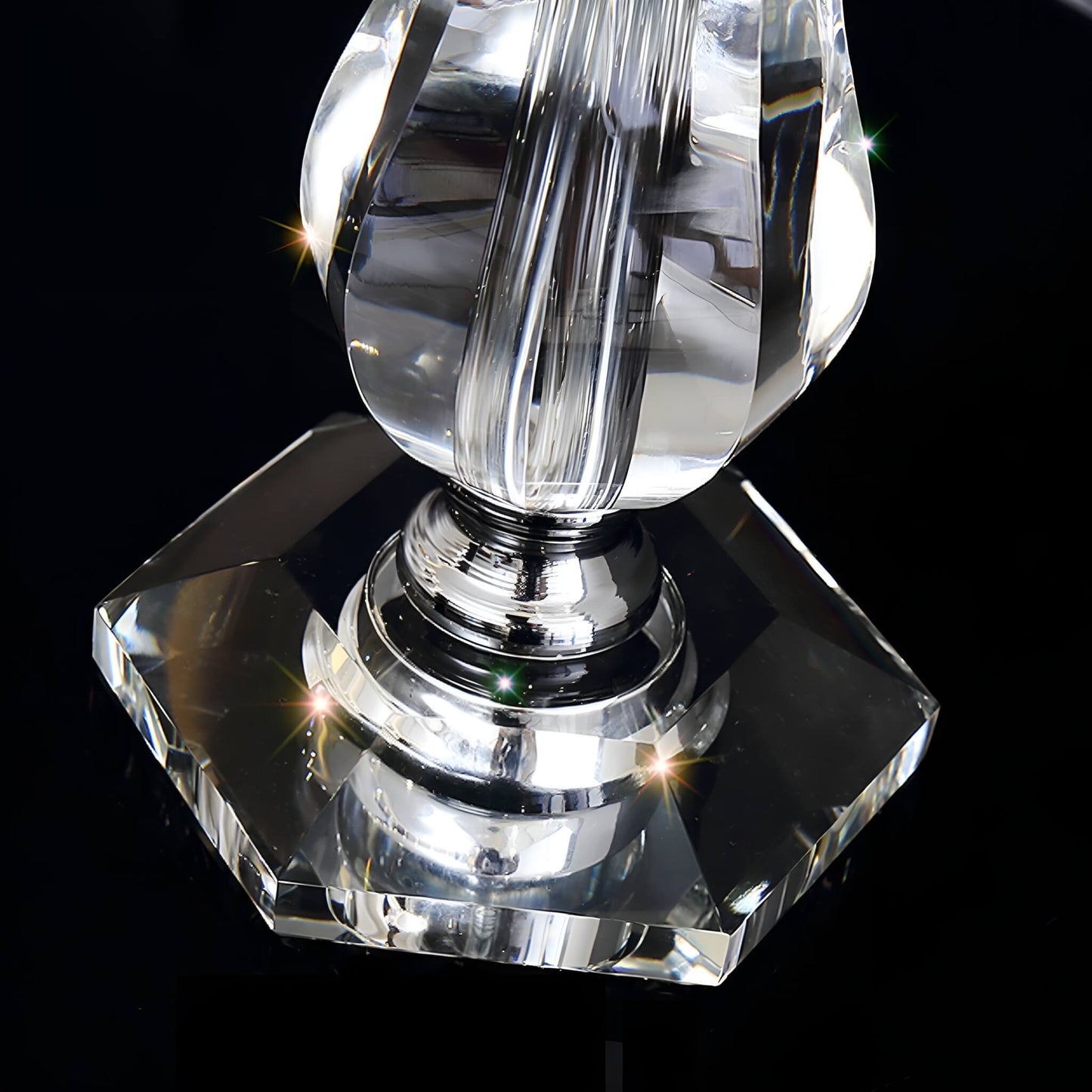 Cici | Crystal Table Lamp with Blue Lampshade